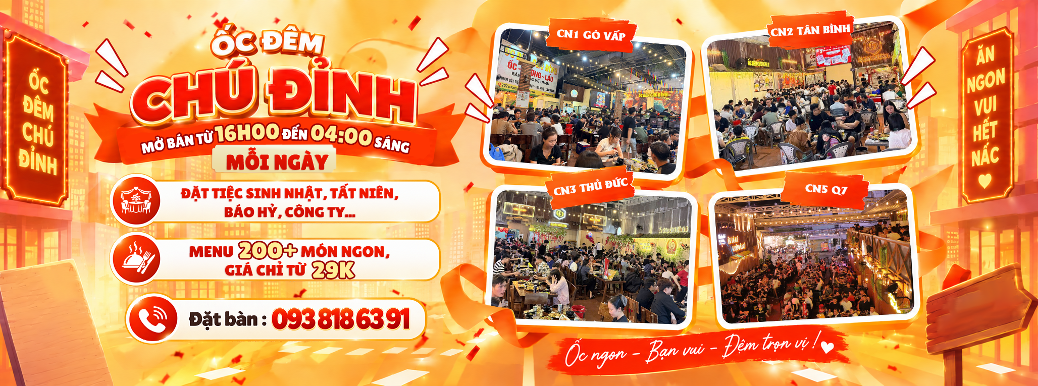 Ốc Đêm Chú Đỉnh Hero Banner Slide 1